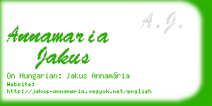 annamaria jakus business card